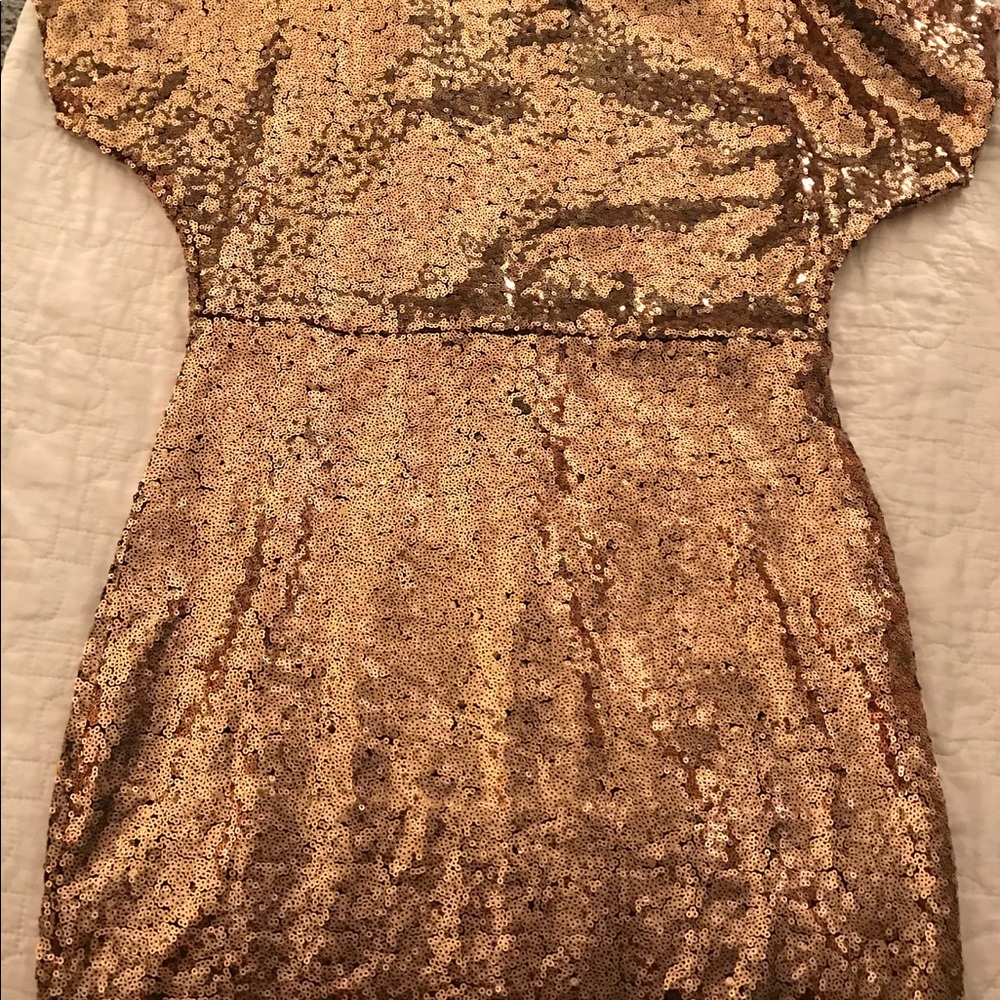 New Year’s Gold Mini Sequin Dress HOT!! Size M